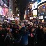 Protesters march in NYC calling for the impeachment of President Donald Trump.